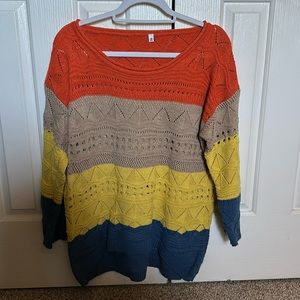 Multi colored heavy sweater